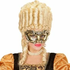 Widmann Deluxe Bonze Baroque Colombina Mask Costume Accessories