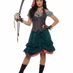 Smiffy's Deluxe Pirate Wench Costume Adult Medieval, Renaissance & Tudor Costumes