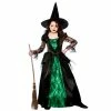 Wicked Deluxe Emerald Witch Girls Costume Halloween
