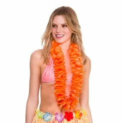 Wicked Deluxe Satin Lei Orange
