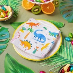 Partydecor Party Dinosaur Napkins Pack Of 20 Party Supplies