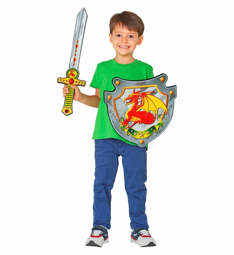 Widmann Medieval, Renaissance & Tudor Costumes Dragon Knight Shield And Sword Set Child's