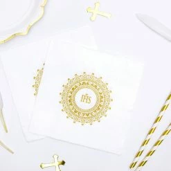 Partydecor First Communion IHS Napkins Pack Of 20