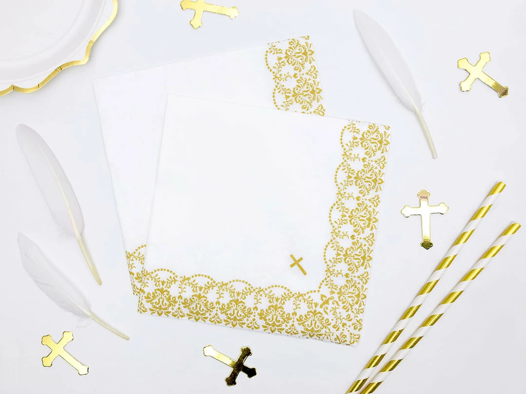 Partydecor First Communion Ornament Napkins Pack Of 20