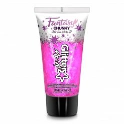 Paintglow Ladies Funny Costumes Flamingo Fiesta Fantasy Iridescent Chunky Glitter Gel 50ml