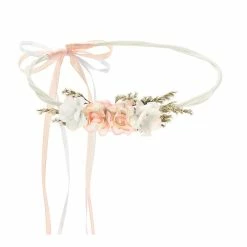 Partydecor Costume Accessories Flower Crown Light Peach 18cm