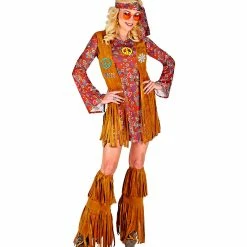 Widmann 1960's Flower Power Fringe Hippie Costume Ladies