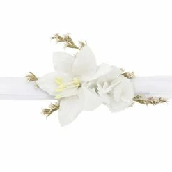 Partydecor Flower Wrist Corsage White