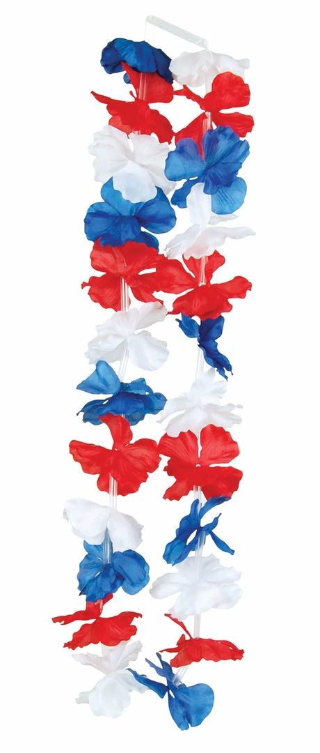 Bristol Flower Leis Red White Blue Hawaiian Lei