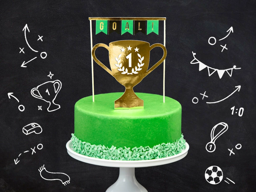 Partydecor Party Supplies Football Themed Cake Toppers