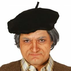 Fiestas Guirca French Black Beret Hat