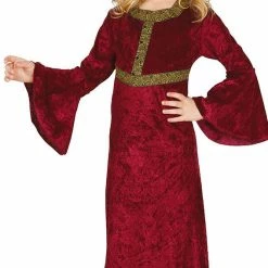 My Fancy Dress Girls Medieval Lady Costume Red