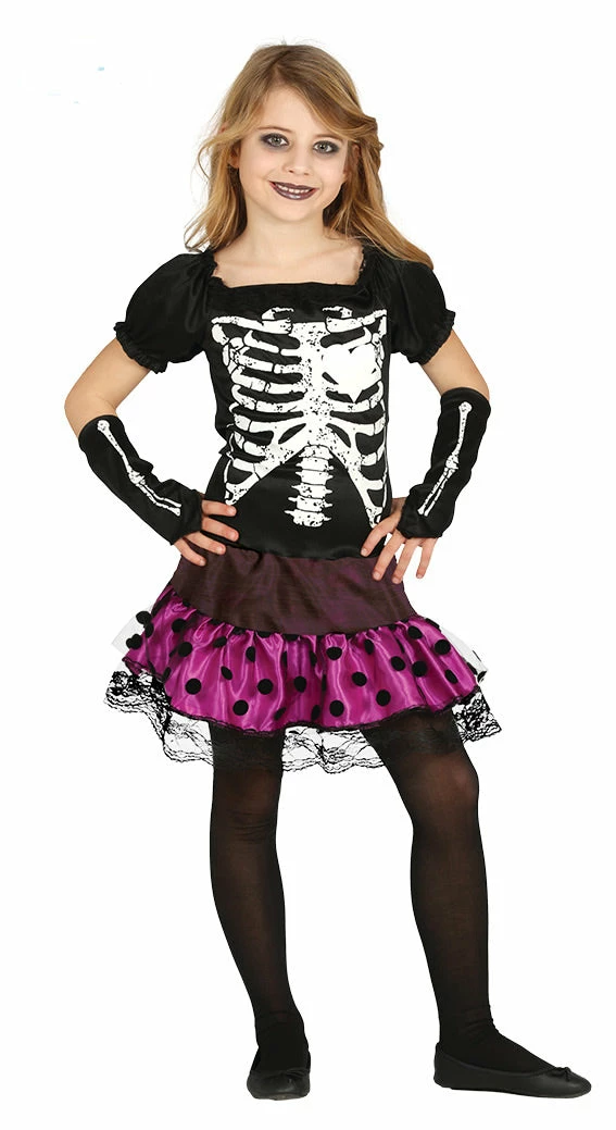 Fiestas Guirca Urban Skeleton Girls Costume Halloween