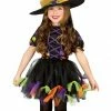 My Fancy Dress Rainbow Witch Girls Costume Halloween