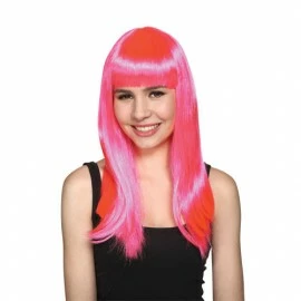 My Fancy Dress Costume Accessories Glam Wig Pink