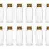 Partydecor Glass Favor Bottles With Cork Plug Pack Of 12 Party Supplies