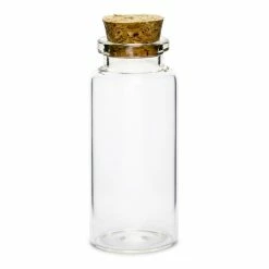 Partydecor Glass Favor Bottles With Cork Plug Pack Of 12 Party Supplies