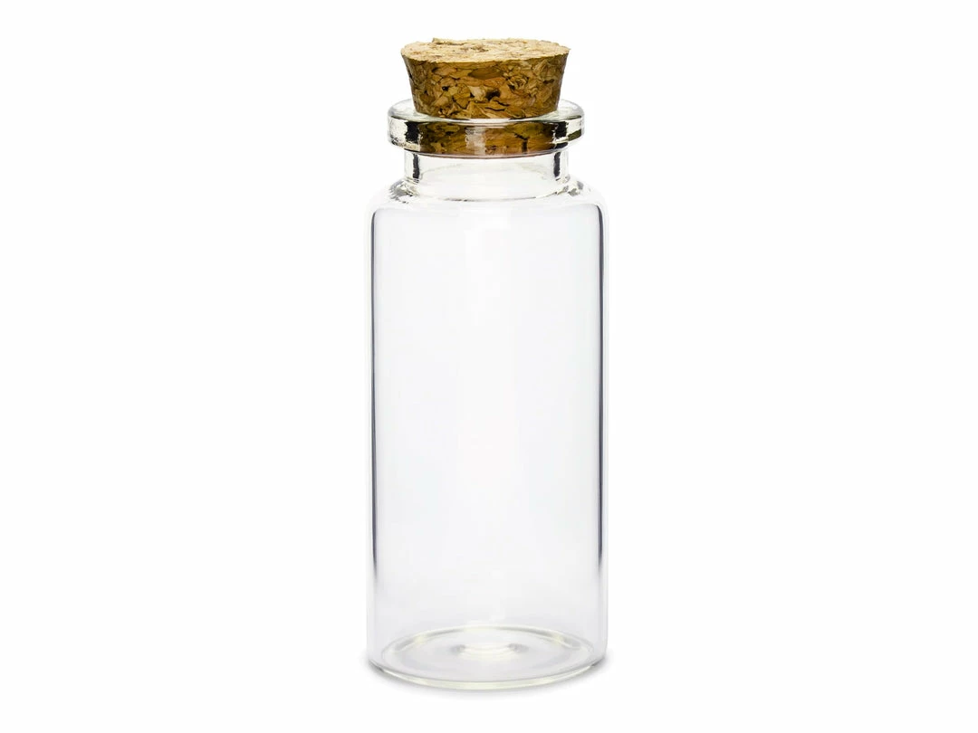 Partydecor Glass Favor Bottles With Cork Plug Pack Of 12 Party Supplies