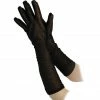 Bristol Glitter Gloves Black Costume Accessories
