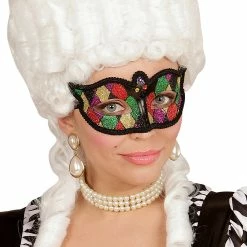 Widmann Costume Accessories Glitter Harlequin Eye-mask
