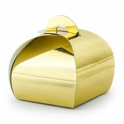 Partydecor Party Supplies Gold Favor Boxes Pack Of 10