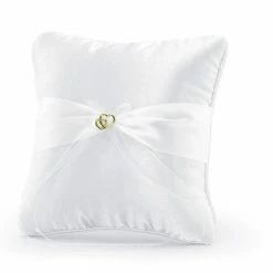 Partydecor Gold Hearts Ring Bearer Pillow