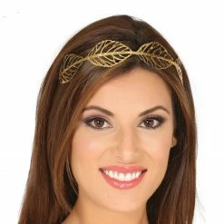 Fiestas Guirca Gold Metal Leaf Tiara