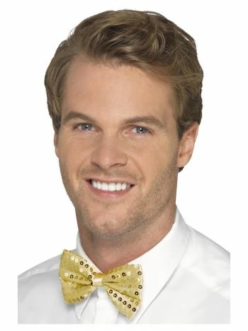 Smiffy's Gold Sequin Bow Tie Costume Accessories