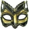 My Fancy Dress Gold And Black Venetian Diavolo Devil Mask Costume Accessories