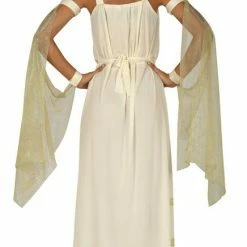 Fiestas Guirca Egyptian, Roman & Greek Golden Greek Goddess Costume