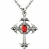 Widmann Gothic Cross Red Gem Jewellery