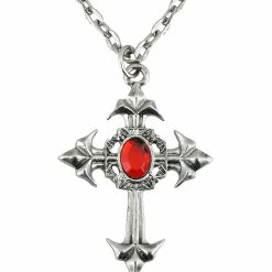 Widmann Gothic Cross Red Gem Jewellery