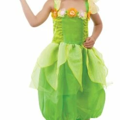 Fiestas Guirca Fairytale Costumes Green Fairy Tinker Bell Costume Girls