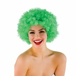 Wicked Clown & Circus Green Funky Afro Wig
