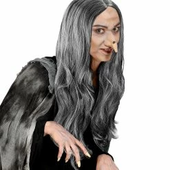 Widmann Halloween Accessories Grey Wig Long