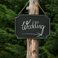 Partydecor Hanging Chalkboard Sign Black