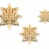 Partydecor Christmas Gift And Decoration Ideas Hanging Decoration Snowflakes Gold