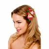 Wicked Hawaiian Costumes Hawaii Flower Hair Clip Hot Pink