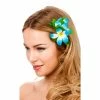 Wicked Hawaii Flower Hair Clip Sky Blue