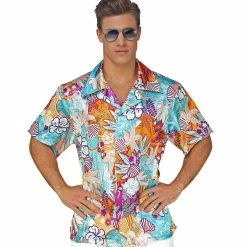 Wicked Hawaiian Shirt - Blue And Orange World Costumes