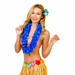 Wicked Hawaiian Costumes Hawaiian Lei - Royal Blue Petal