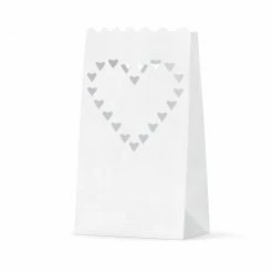Partydecor Halloween Decorations Heart Candle Bag Lanterns Pack 10