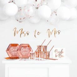Partydecor Rose Gold Paper Straws