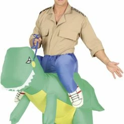 Fiestas Guirca Inflatable Riding Dinosaur Costume Funny
