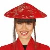 Fiestas Guirca World Costumes Japanese Coolie Hat Red