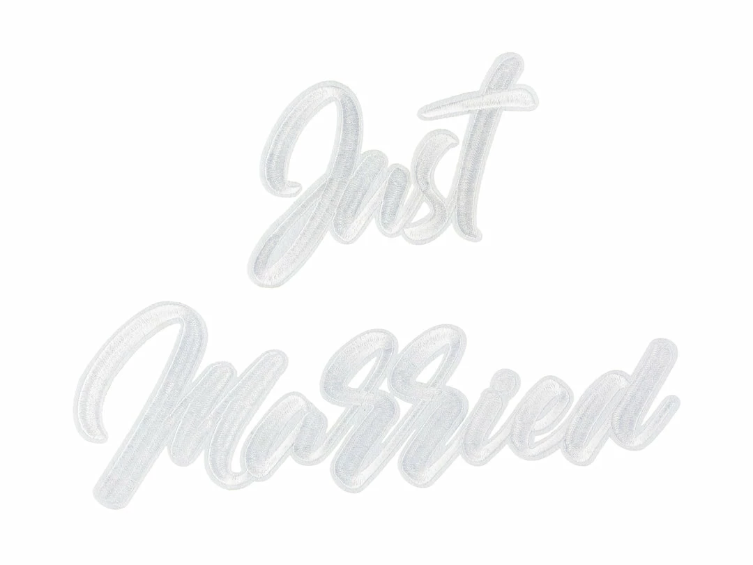 Partydecor Just Married Iron On Patch