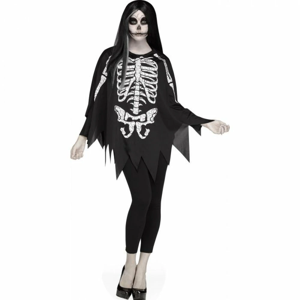 Wicked Ladies Skeleton Adult Poncho