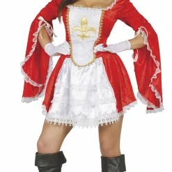 Fiestas Guirca Musketeer Lady Costume Red