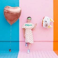 Partydecor Large Rose Gold 28" Heart Foil Balloon