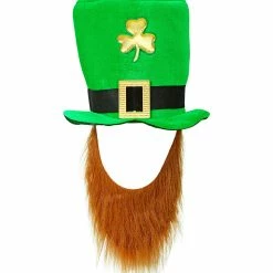 Widmann Leprechaun Top Hat With Beard World Costumes